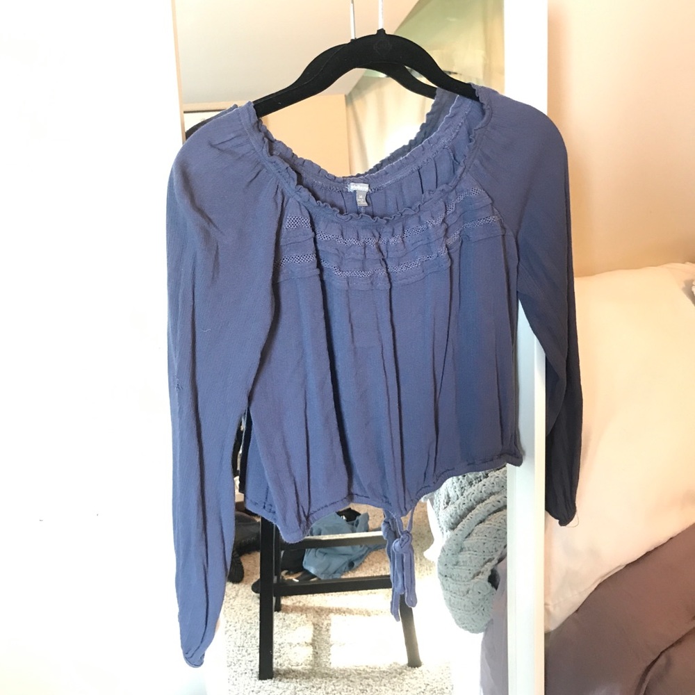 Off the shoulder mauve top
